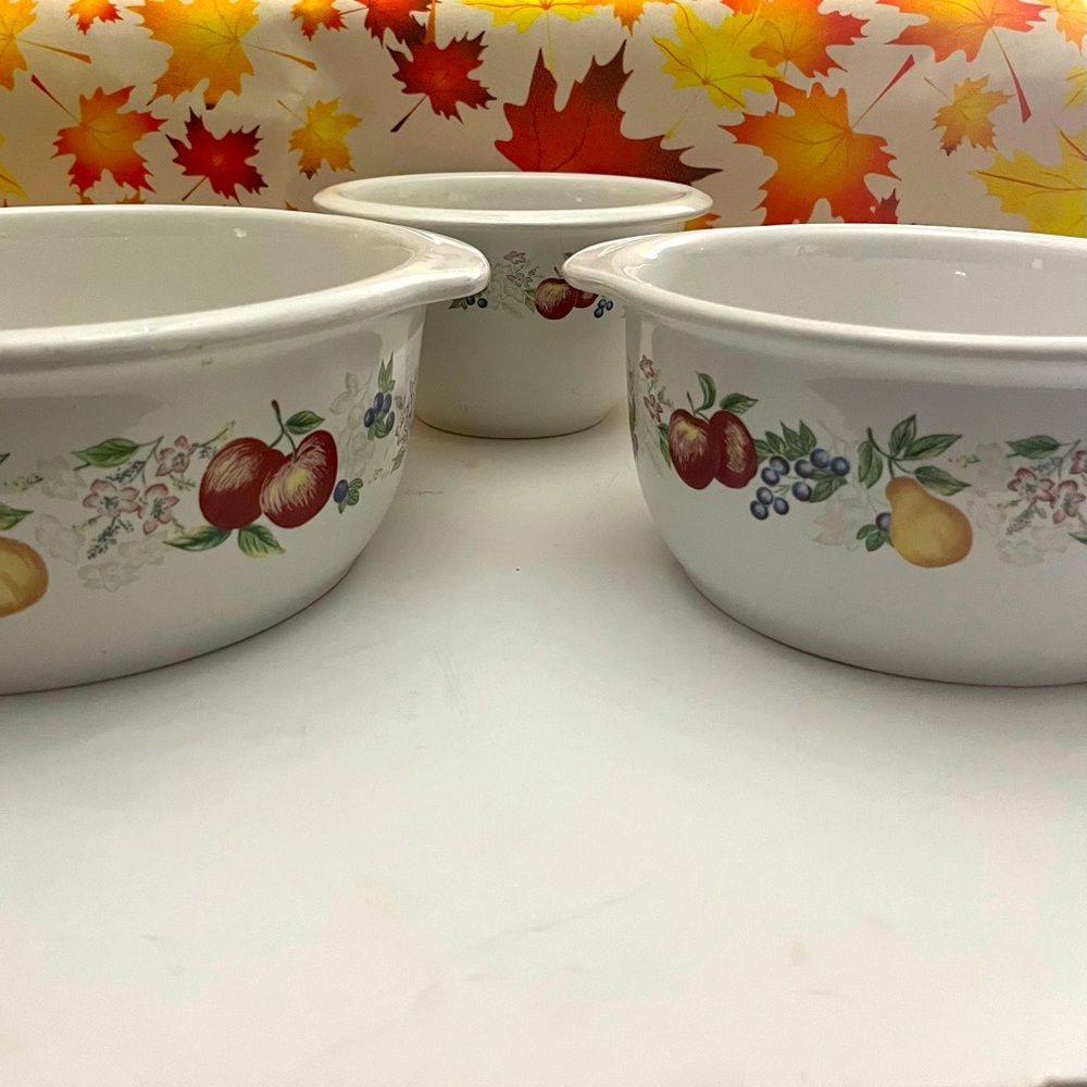 Vintage (1980s) Corelle Coordinates Stoneware 3 Piece Set